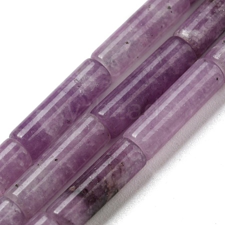 Natural Lepidolite/Purple Mica Stone Beads Strands G-G006-A01-01-1