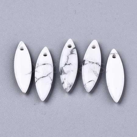 Natural Howlite Pendants G-S364-078A-1