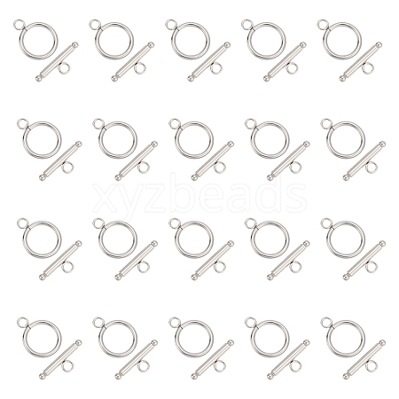 Tarnish Resistant 304 Stainless Steel Toggle Clasps X-STAS-K148-01P-1