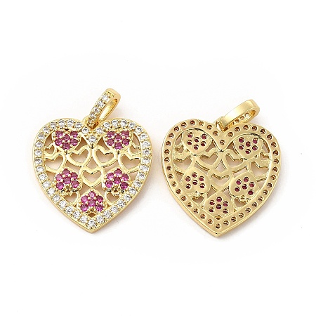 Brass Micro Pave Cubic Zirconia Pendants KK-H441-38G-1