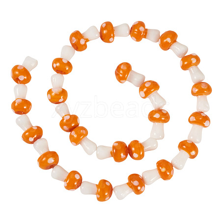 1Strand Handmade Lampwork Beads Strands LAMP-TA0001-84E-1