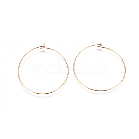 304 Stainless Steel Hoop Earrings Findings X-STAS-F227-54E-G-1
