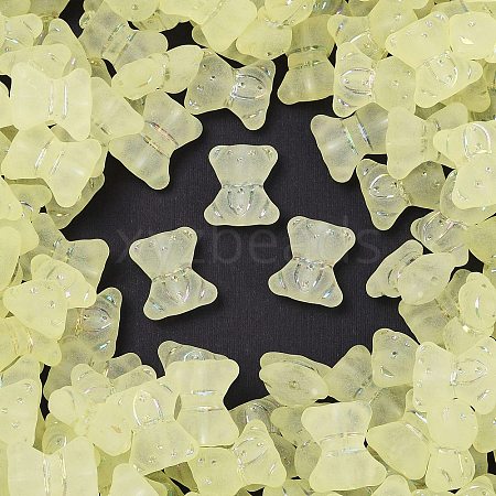 Frosted Transparent Acrylic Beads X1-OACR-P029-20B-03-1