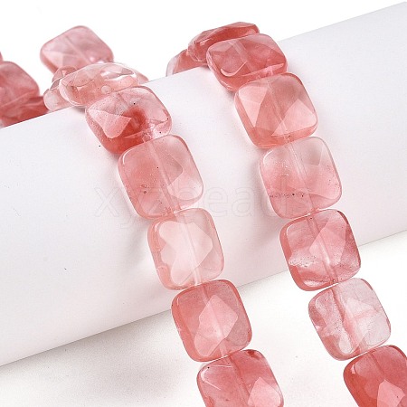 Cherry Quartz Glass Beads Strands G-T138-156-1