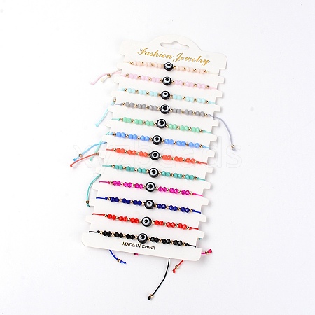 Adjustable Wax Braided Cord Bracelets BJEW-SZC0001-01A-1