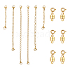 6Pcs Brass Magnetic Clasps with Springs Clasps FIND-YW0007-71G-1
