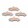 Rack Plating Alloy Enamel Pendants PALLOY-T075-156-1