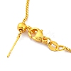 Brass Box Chain Bracelets for Women BJEW-G735-15G-01-2