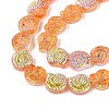 Electroplate Transparent Glass Beads Strands EGLA-Q136-02A-06-3