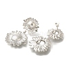 Rack Plating Flower Brass Stud Earrings EJEW-H016-16P-2