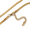 304 Stainless Steel Snake Chains Necklaces for Women NJEW-B079-01A-G-1