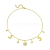 Moon & Star & Sun Brass Pendant Necklaces NJEW-TA00164-4