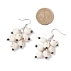 Halloween Theme Dyed Synthetic Turquoise Skull Dangle Earrings EJEW-TA00687-4