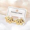 304 Stainless Steel ABS Plastic Pearl Stud Earrings STAS-D368-01D-G-1