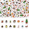 112Pcs 14 Styles Christmas Printed Opaque Acrylic Beads OACR-FS0002-69-1