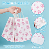 Rectangle with Paw Print Pattern Paper Storage Bags with Handle ABAG-WH0046-39C-4