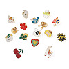 Kissitty 24Pcs 24 Style Bear & Heart & Word & Sun & Gift Box Enamel Pins JEWB-KS0001-10-12