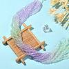 10 Strands Transparent Gradient Color Glass Beads Strands GLAA-CJ0002-09A-5