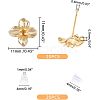 SUPERFINDINGS 20Pcs Brass Stud Earring Findings KK-FH0004-63-2