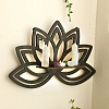 Wooden Lotus Shelf for Crystals PW-WG03784-01-2