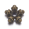 Tibetan Style Alloy Flower Spacer Beads TIBEB-5464-AB-FF-1