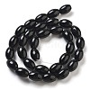 Natural Black Jasper Beads Strands G-B106-B17-01-4