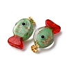 Handmade Lampwork Pendants LAMP-A007-01G-04-02-3