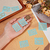 Olycraft 9Pcs 9 Styles Custom Carbon Steel Self-adhesive Picture Stickers DIY-OC0009-17B-3