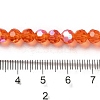 Electroplate Transparent Glass Beads Strands EGLA-A035-T6mm-L05-4