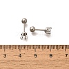 304 Stainless Steel Stud Earring Findings STAS-F311-18P-02B-3