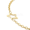 PVD Vacuum Plating 304 Stainless Steel Moon and Star Link Anklet with Cable Chains for Women STAS-E001-22G-2