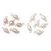 2Pcs 2 Colors Natural Pearl Potato Links Connector Charms PALLOY-JF04805-1