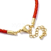 Polyester Cord Braided Bracelet Makings MAK-Z003-01G-07-3