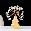 Natural Quartz Crystal Chips Tree of Life Decorations with Topaz Gourd Base PW-WGCDFFC-01-1