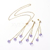 Stud Earrings & Pendant Necklaces Sets SJEW-JS01075-02-1