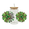 Saint Patrick's Day Theme PET Clear Film Green Shamrock Rub on Transfer Stickers for Glass Cups PW-WG24181-03-1