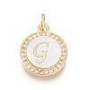 Brass Micro Pave Cubic Zirconia Pendants ZIRC-L078-043G-NR-1