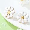 304 Stainless Steel Enamel Stud Earrings EJEW-S226-03G-03-1