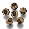 Polymer Clay Rhinestone Beads RB-N051-09B-1