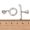 Brass Micro Pave Clear Cubic Zirconia Toggle Clasps KK-N254-77P-4