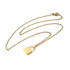 304 Stainless Steel Rolo Chain Pendant Necklaces NJEW-S444-01G-09-2