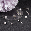 Beebeecraft 5 Pairs 925 Sterling Silver Stud Earring Settings STER-BBC0005-42S-4