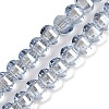 Electroplate Transparent Glass Beads Strands EGLA-B011-08A-PL04-1