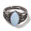 Opalite Horse Eye Adjustable Rings RJEW-K271-05R-15-3