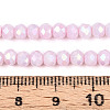 Anti-Tarnish Electroplate Rondelle Glass Beads Strands X-EGLA-T021-4mm-17-03-4