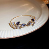 Alloy Rhinestone Cuff Bangles for Women WGA6A1A-01-1