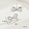 Elegant Stainless Steel Bowknot Stud Earrings NL6502-5