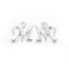 Silver Color Plated Alloy Letter Pendants PALLOY-J718-01S-M-1