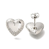 304 Stainless Steel Heart Stud Earrings for Women EJEW-S227-59P-1