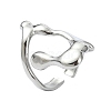 304 Stainless Steel Cuff Rings for Women RJEW-M019-05P-1